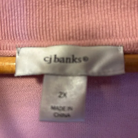 CJ Banks Blush Pink Knit Top - Picture 2 of 4